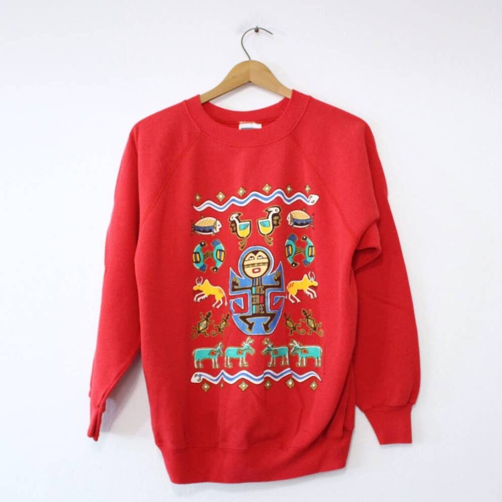 Vintage Native American Sweatshirt Large